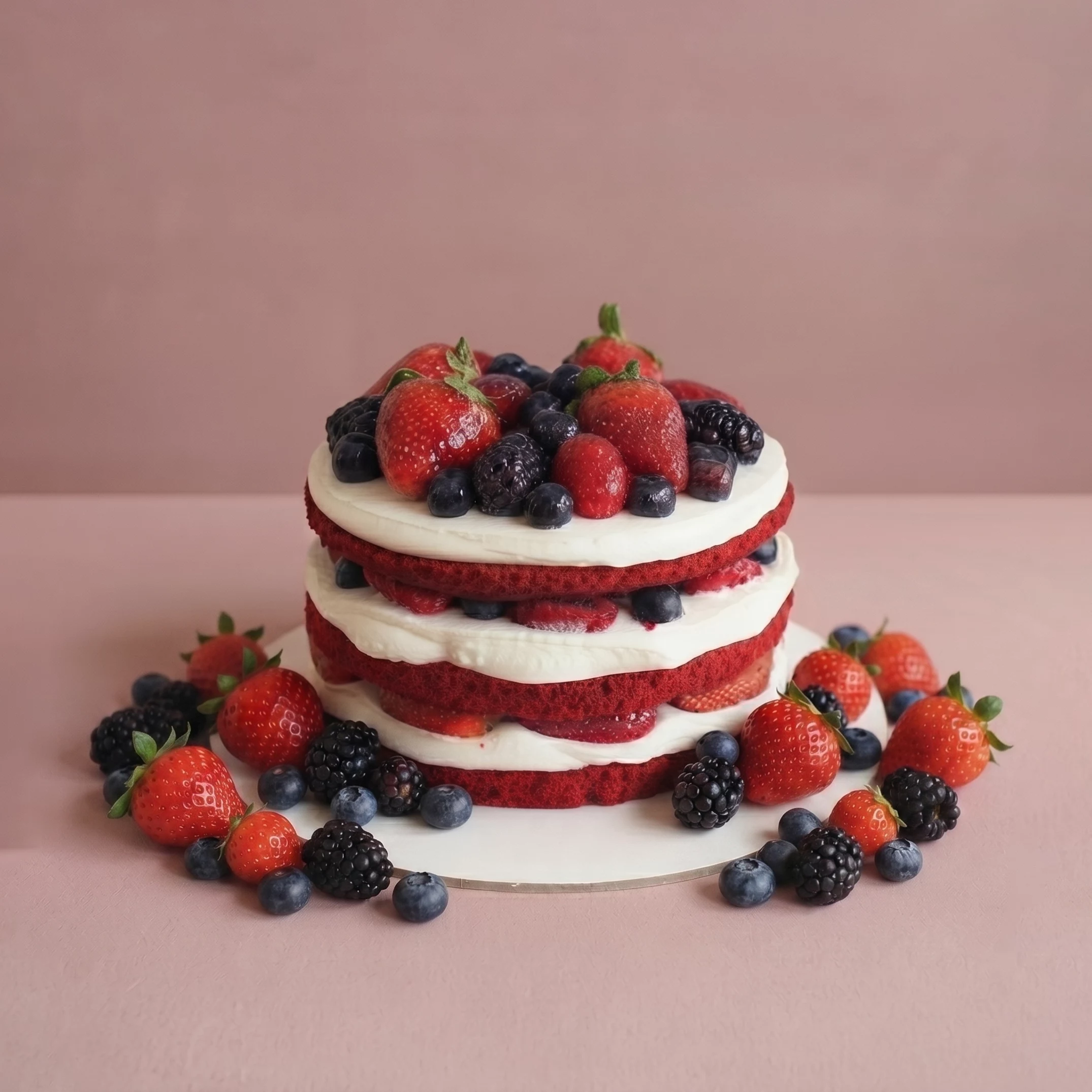 Berries Redvelvet Cake