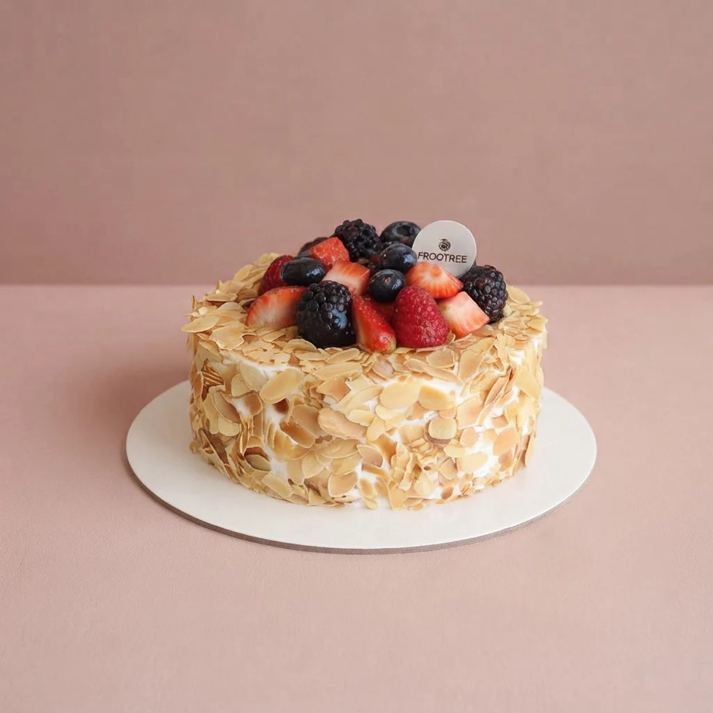 Almond Berries Cake