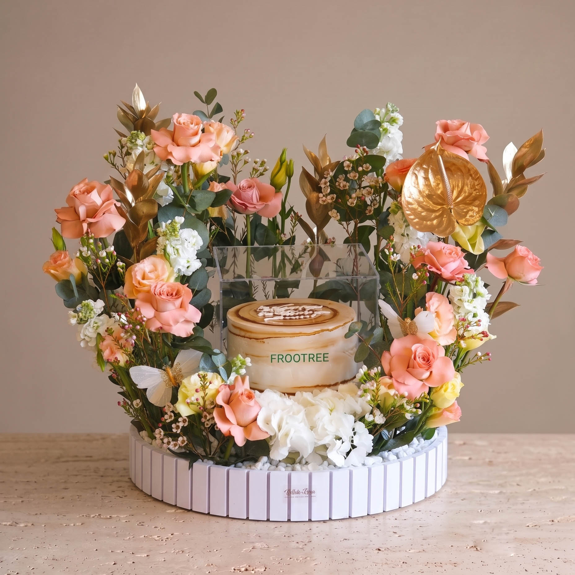 Irish Cake & Flowers Tray