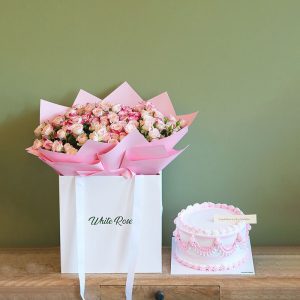 Pink Symphony and Vanilla cake