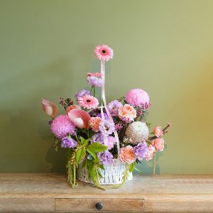 Pink Bloom Basket