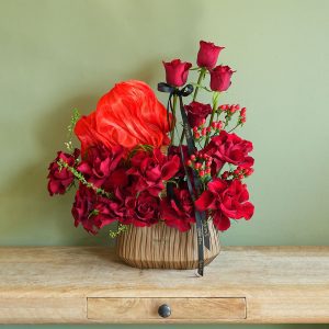 Velour Rose Basket